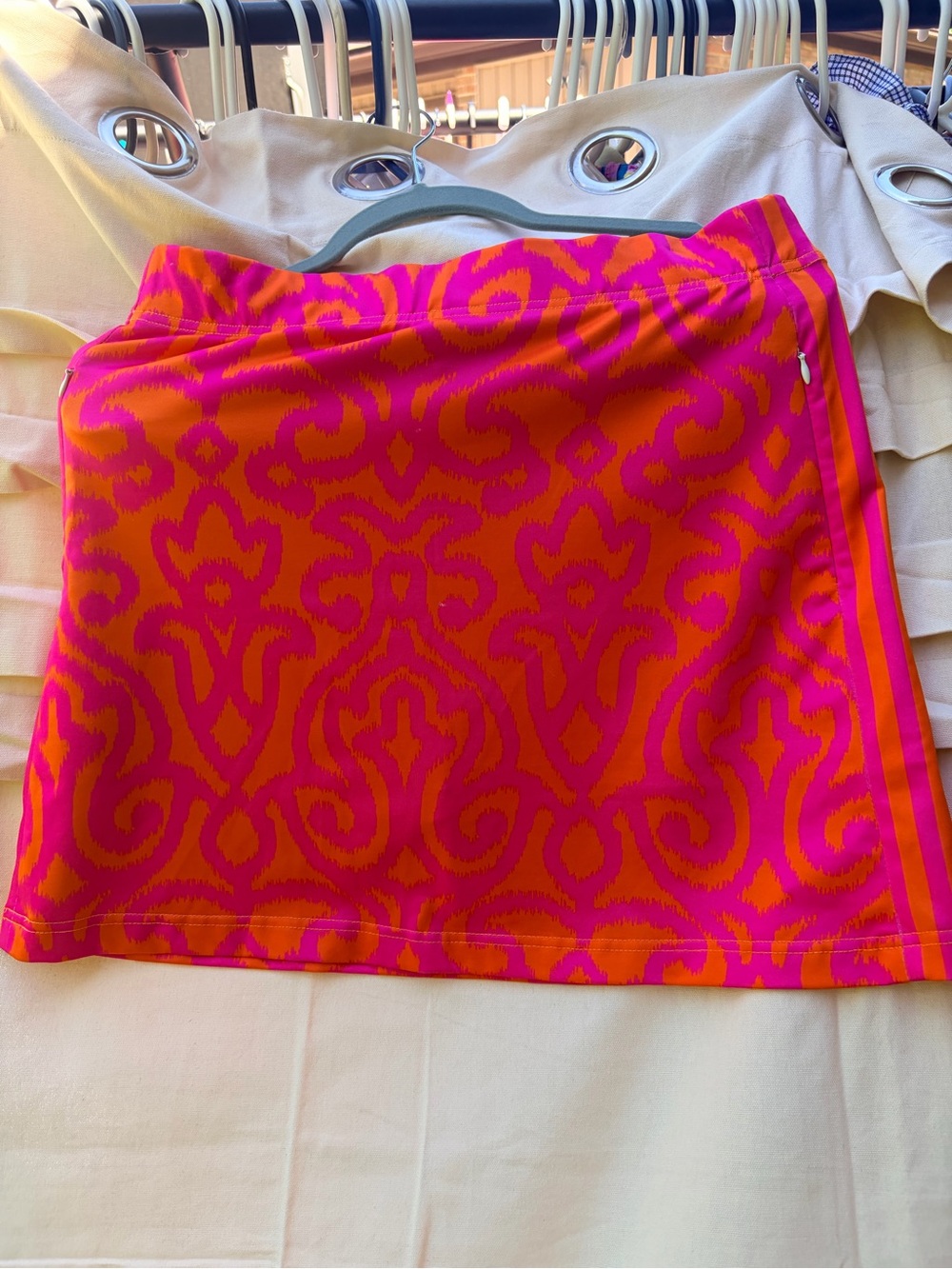 Gretchen Scott Designs Vibrant Pink & Orange Mini Skirt